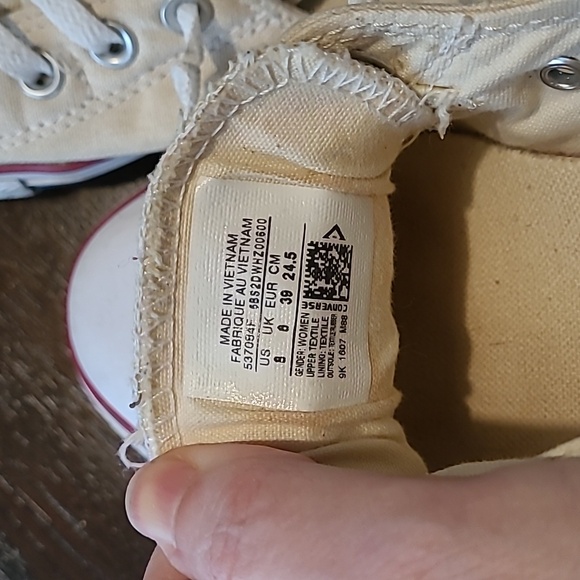 Converse All Star classic off white Excellent preloved condition Size 8 women's - Picture 9 of 12
